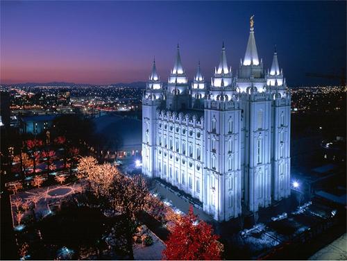 Mormon Christmas Season Utah Temple