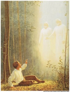 Joseph Smith Sees God the Father and His Son, Jesus Christ mormon